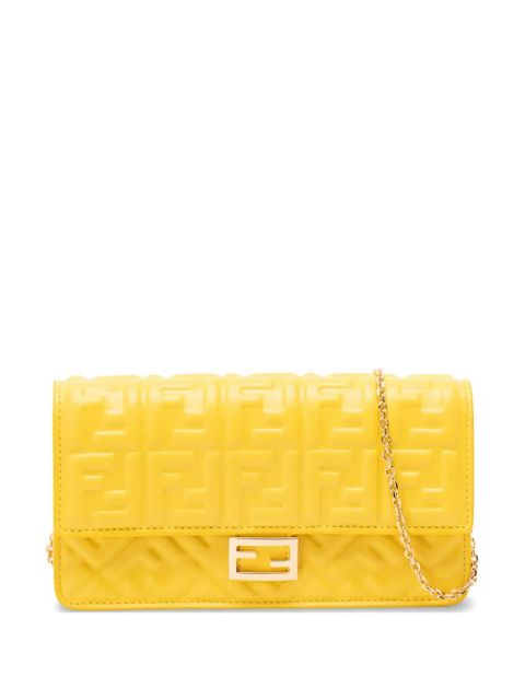 FENDI embossed chain shoulder bag - Yellow - zdjęcie produktu nr 1