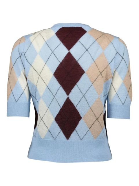 KHAITE Anders argyle sweater - Blue - zdjęcie produktu nr 2