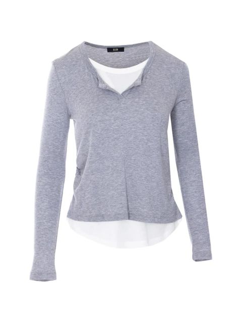 Eleh contrasting long-sleeves top - Grey - zdjęcie produktu nr 1