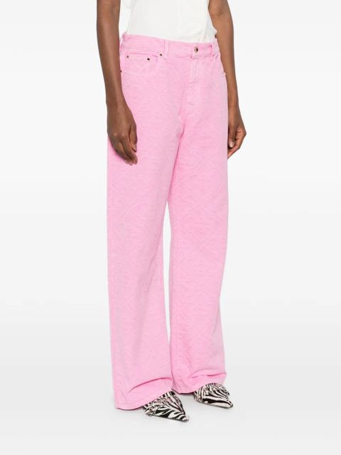 Casablanca monogram straight jeans - Pink