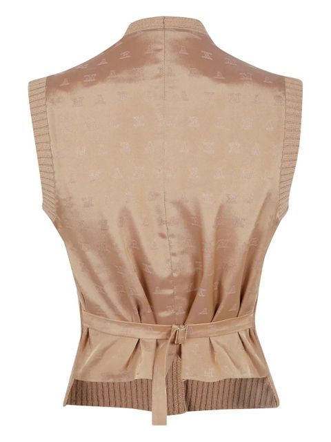 Max Mara V-neck ribbed-knit vest - Brown - zdjęcie produktu nr 2