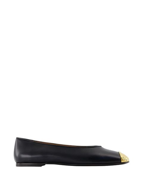 Giuseppe Zanotti Amanda round-toe ballet flats - Black - zdjęcie produktu nr 1