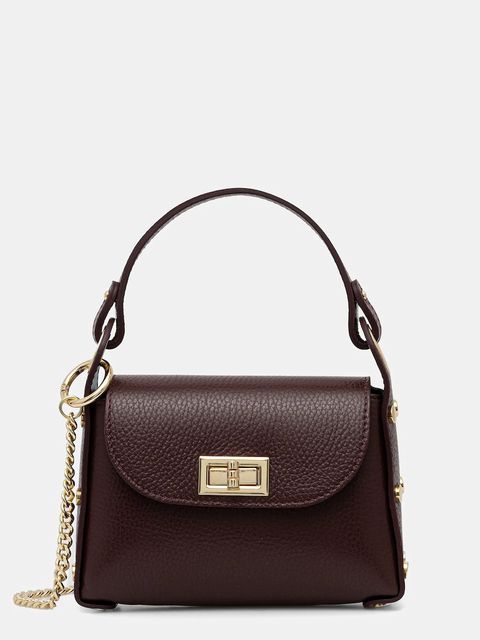 Answear.LAB torebka skórzana kolor bordowy - zdjęcie produktu nr 1