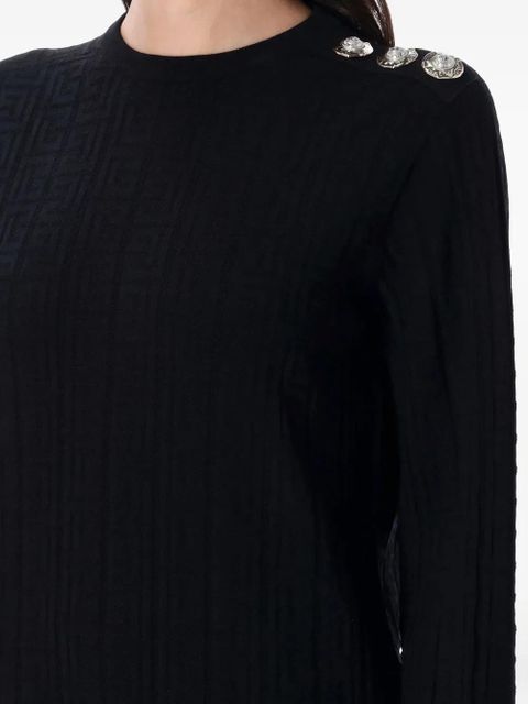 Balmain monogram button-embellished sweater - Black