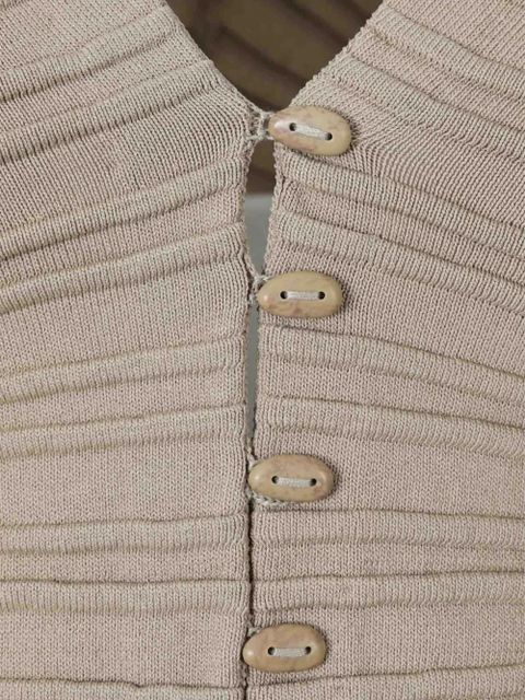Cult Gaia ribbed button-up cardigan - Brown - zdjęcie produktu nr 2