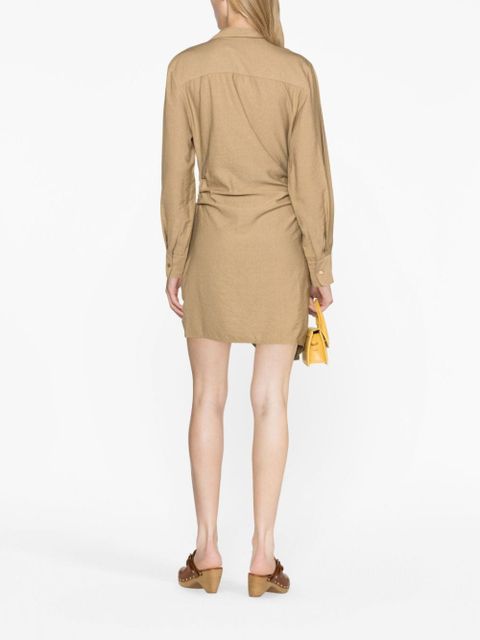 Jacquemus La Robe Bahia draped minidress - Neutrals