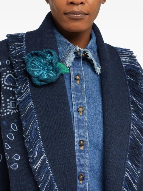 Alanui Hibiscus brooch - Blue - zdjęcie produktu nr 2