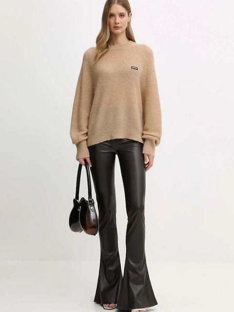 Rotate sweter z dodatkiem wełny kolor beżowy lekki 1146391753 - zdjęcie produktu nr 2