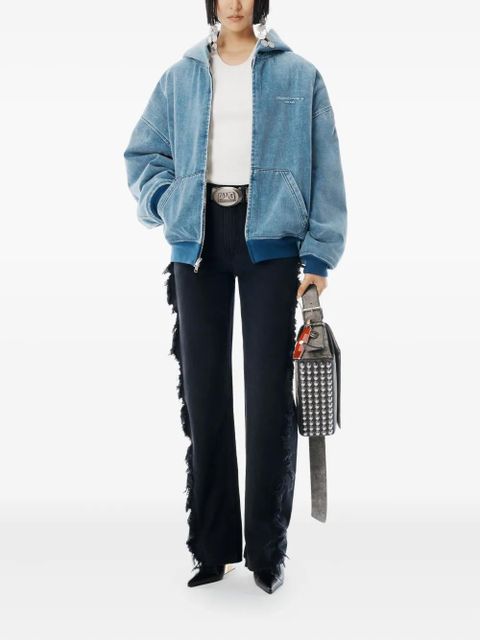 Alexander Wang Float frayed-seams denim jeans - Black - zdjęcie produktu nr 2