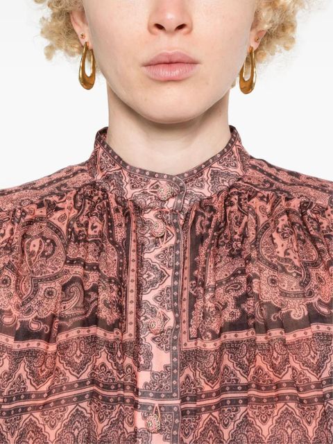 ZIMMERMANN Ottie paisley-print midi dress - Pink