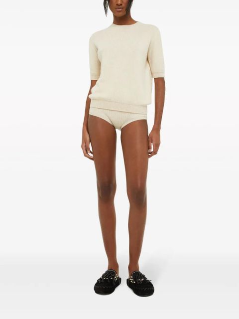 Alanui A Finest Knit ribbed T-shirt - Neutrals