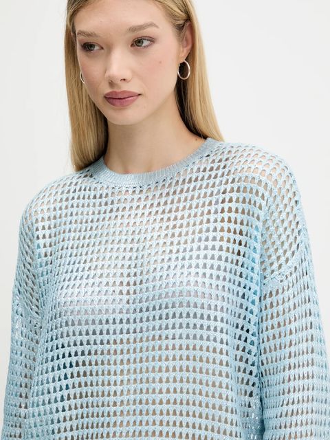 Desigual sweter WHISTLER damski kolor niebieski lekki 25WWJF40
