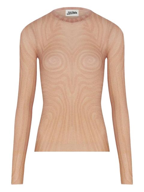 Jean Paul Gaultier spiral-print top - Neutrals - zdjęcie produktu nr 1