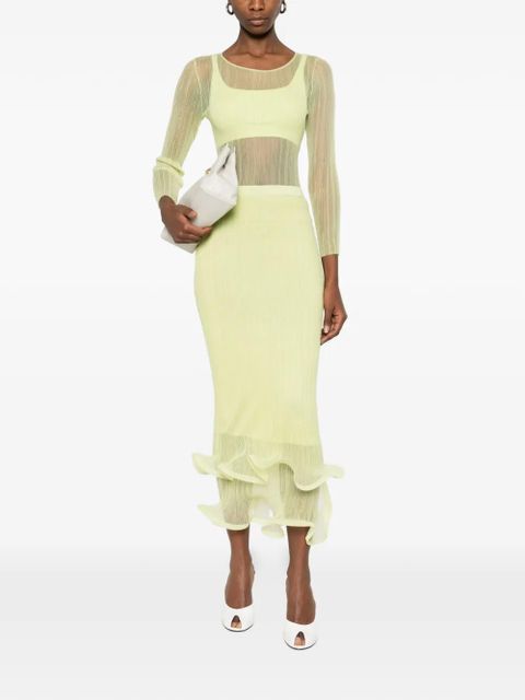 Simkhai Kelso ruffled maxi skirt - Yellow
