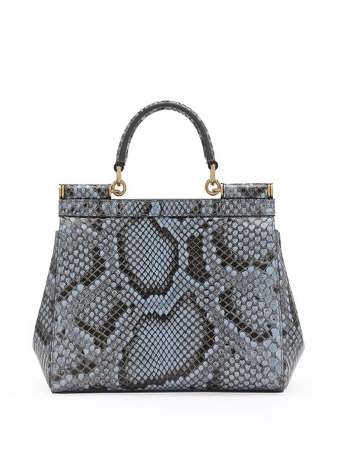 Dolce & Gabbana Sicily snakeskin-effect handbag - Blue
