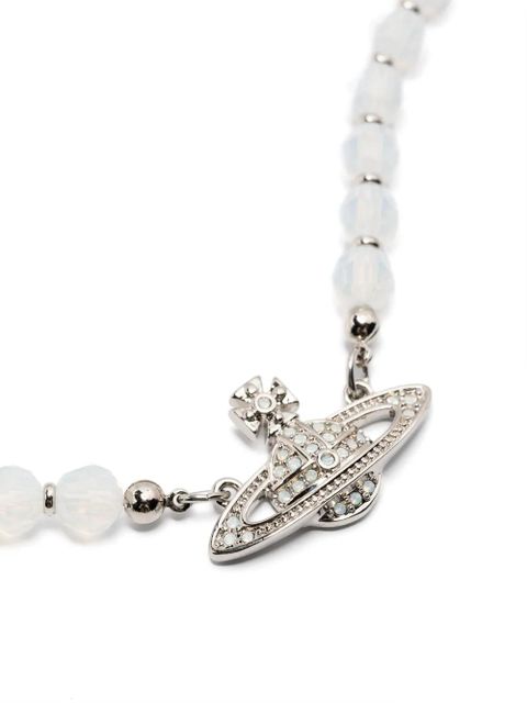 Vivienne Westwood Messaline Orb-motif choker necklace - White - zdjęcie produktu nr 2