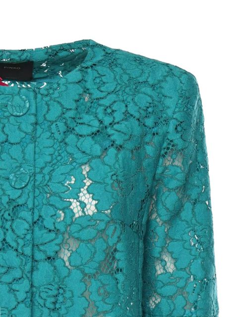 PINKO Lace Spencer button-up cotton jacket - Green