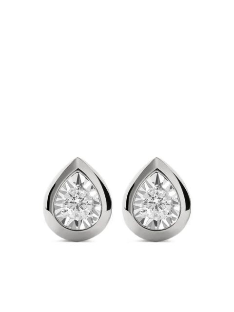 Monica Vinader Pear Diamond stud earrings - Silver - zdjęcie produktu nr 1