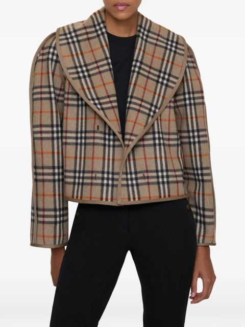 Burberry check-warmer jacket - Neutrals - zdjęcie produktu nr 2