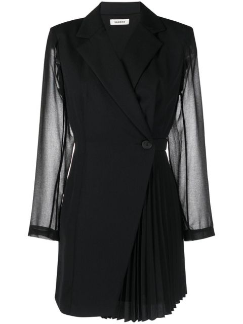 SANDRO panelled blazer dress - Black - zdjęcie produktu nr 1