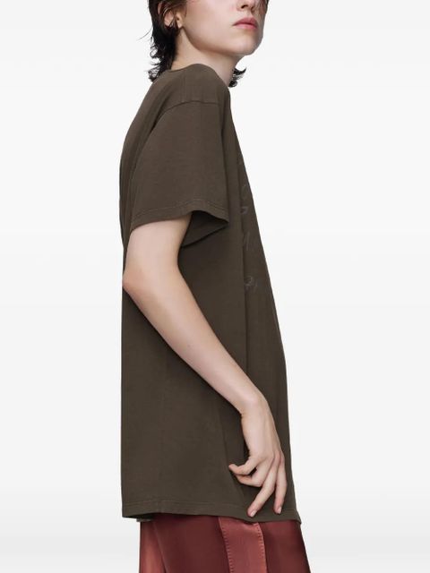 Maison Margiela numbers-motif T-shirt - Brown