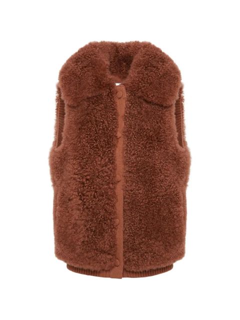 Yves Salomon button-up gilet - Brown - zdjęcie produktu nr 1