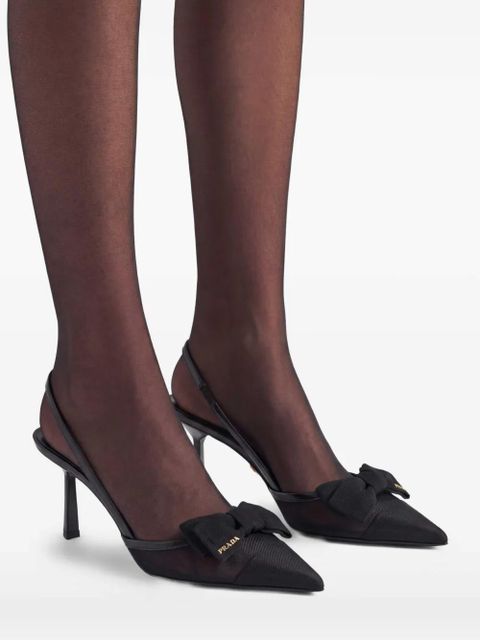Prada bow pointed-toe pumps - Black