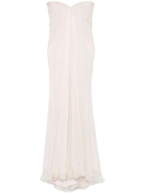 Alexander McQueen draped maxi dress - Pink - zdjęcie produktu nr 1