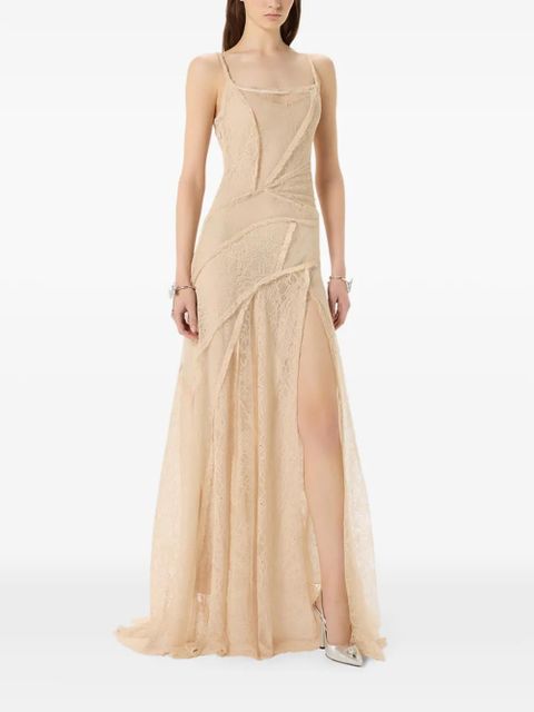 Blumarine lace maxi dress - Neutrals