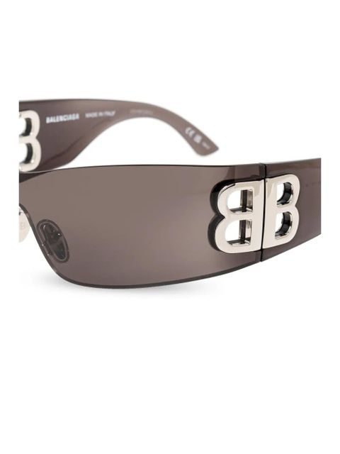 Balenciaga Eyewear shield frame logo sunglasses - Black