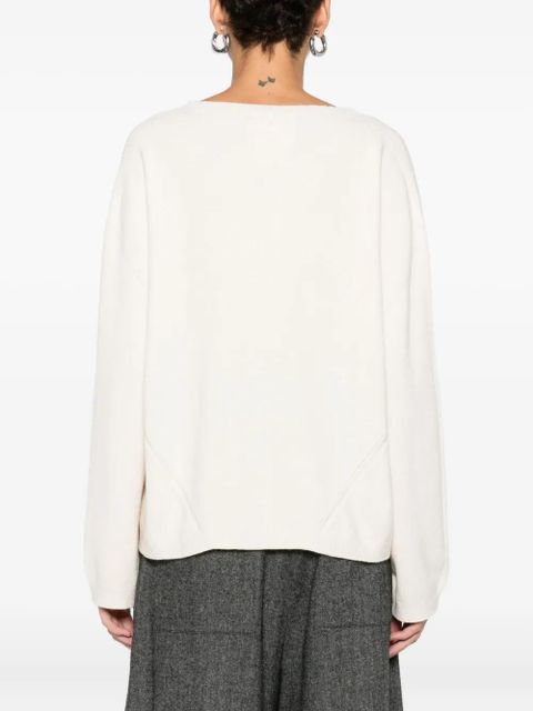 SOLOTRE round-neck sweater - White