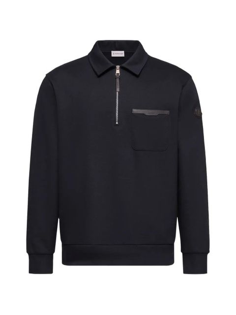 Moncler logo zip-up sweater - Blue - zdjęcie produktu nr 1