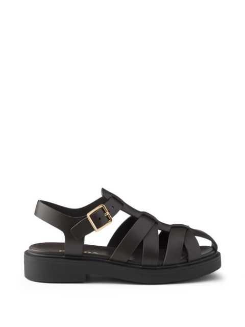 Prada leather sandals - Brown - zdjęcie produktu nr 1