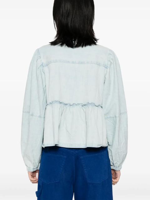 Free People denim brunch babe blouse - Blue