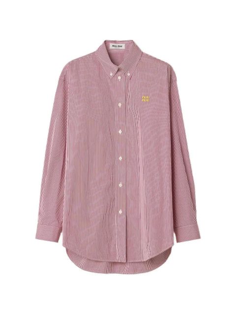 Miu Miu striped buttoned shirt - Red - zdjęcie produktu nr 1