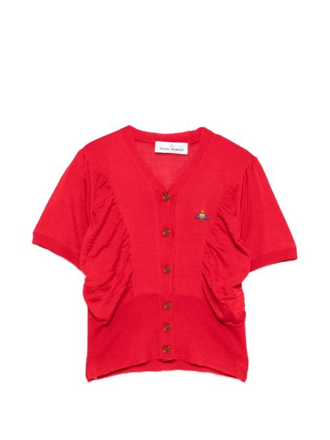 Vivienne Westwood Pamela ruched cardigan - Red - zdjęcie produktu nr 1