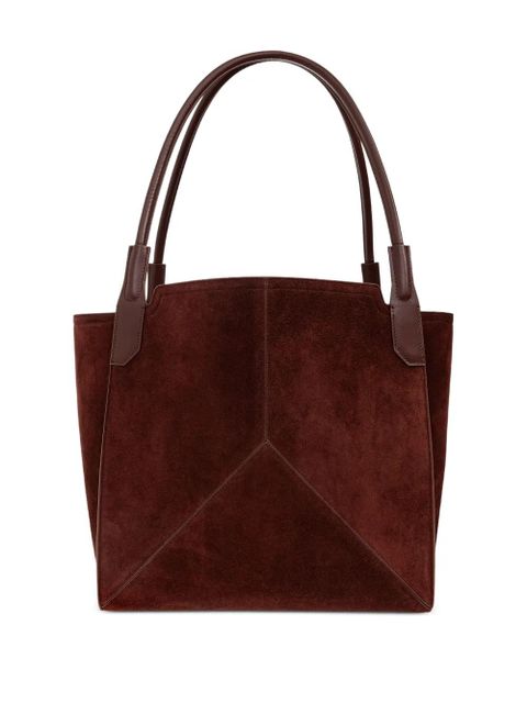 Victoria Beckham logo-detail leather tote bag - Brown