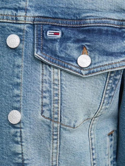 Tommy Jeans kurtka jeansowa damska kolor niebieski przejściowa DW0DW19858
