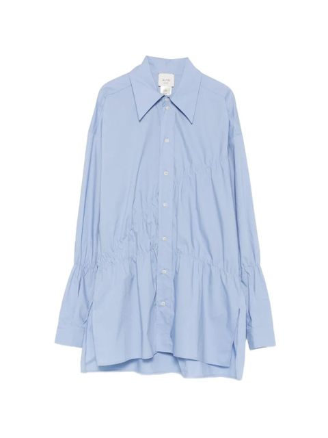 Alysi gathered poplin shirt - Blue - zdjęcie produktu nr 1