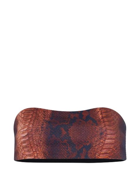 Jean Paul Gaultier ribbed printed bra top - Brown - zdjęcie produktu nr 1