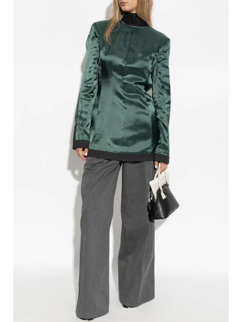 MM6 Maison Margiela inside-out effect blazer - Green - zdjęcie produktu nr 2