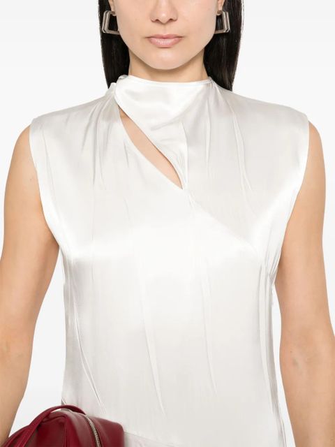 Jil Sander satin midi dress - White - zdjęcie produktu nr 2