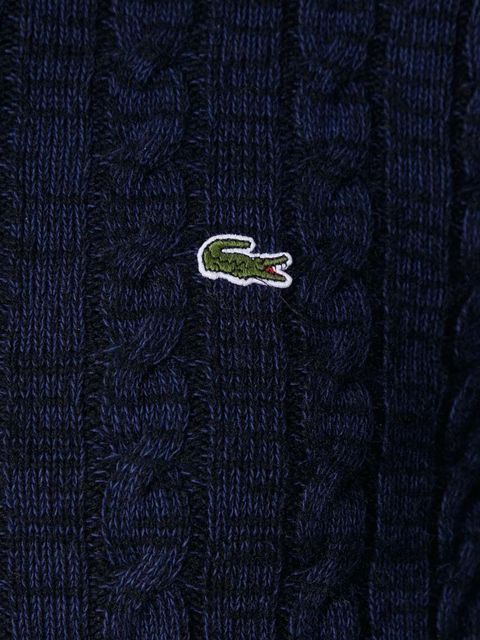 Lacoste sweter wełniany damski kolor granatowy lekki AF0633 L6L
