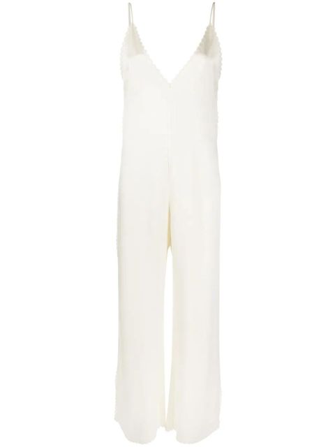 Jil Sander scallop-edge wide-leg jumpsuit - Neutrals - zdjęcie produktu nr 1
