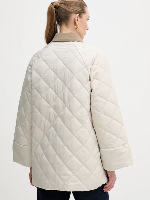 Barbour kurtka Aldburgh kolor beżowy przejściowa oversize LQU1885 - zdjęcie produktu nr 2