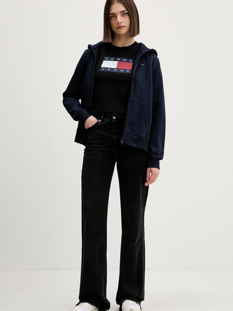 Tommy Jeans t-shirt bawełniany damski kolor czarny DW0DW22562 - zdjęcie produktu nr 2