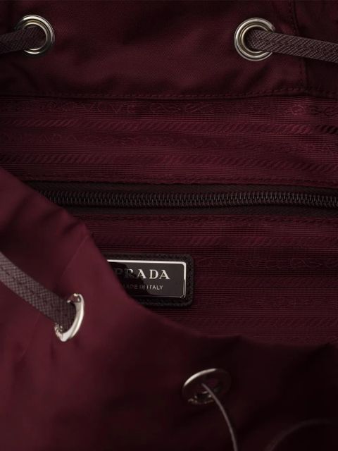 Prada logo-plaque backpack - Red
