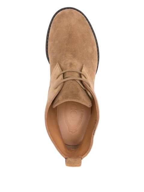 Tod's lace-up suede boots - Brown