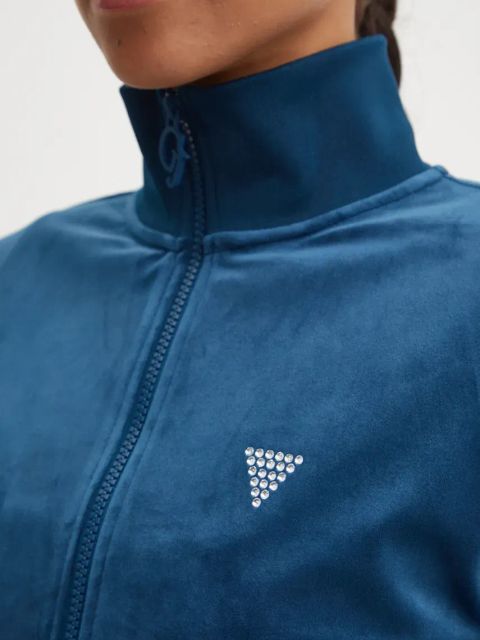 Guess bluza damska kolor granatowy z aplikacją