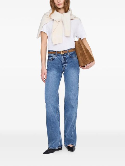 ANINE BING Nicola square-buckle belt - Brown